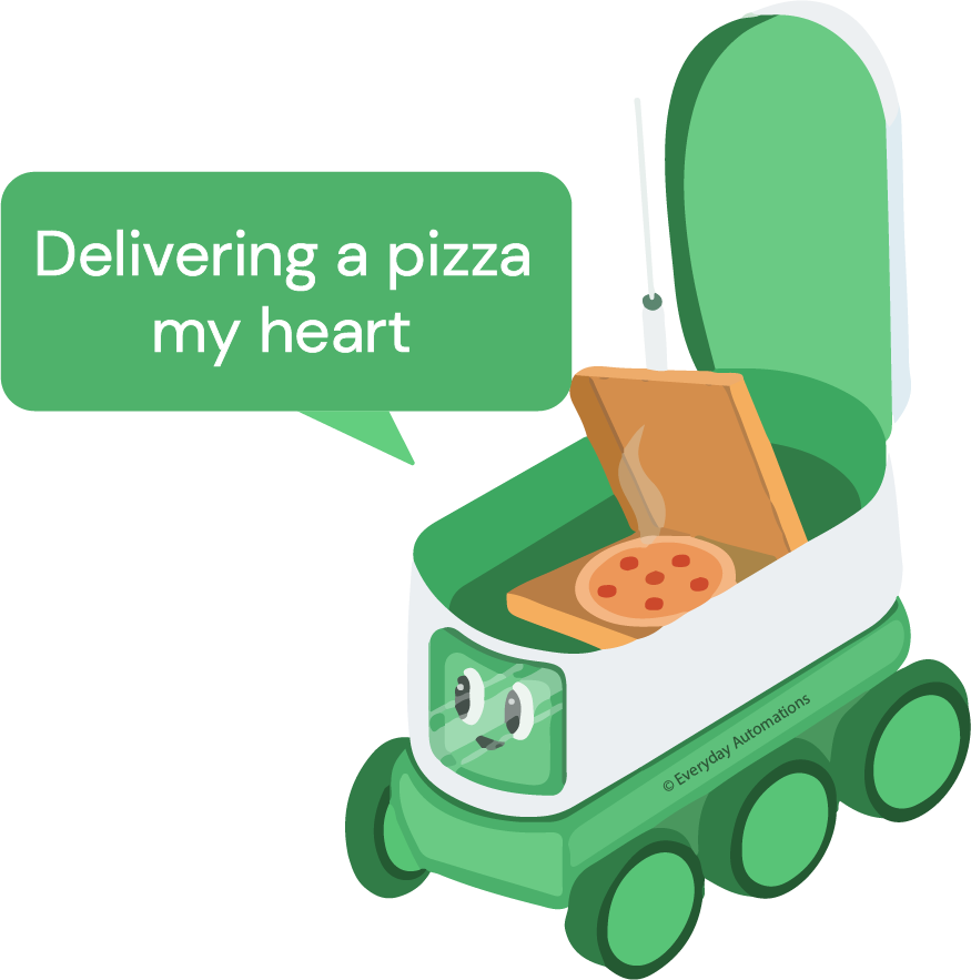 Delivering a Pizza My Heart Sticker | Vinyl Stickers